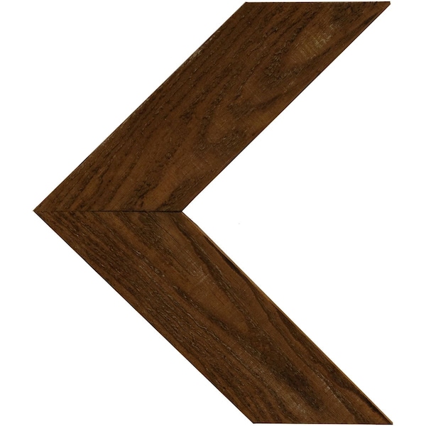 Ekena Millwork 13"W x 16"H x 3/4"D Vintage Farmhouse 3 1/2" Chevron, Barnwood Decor Collection, Weathered Brown DECR13X16X075CHVBR - main
